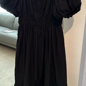 Dizzy Lizzy Black Midi Dress L Los Angeles Valentines classic casual